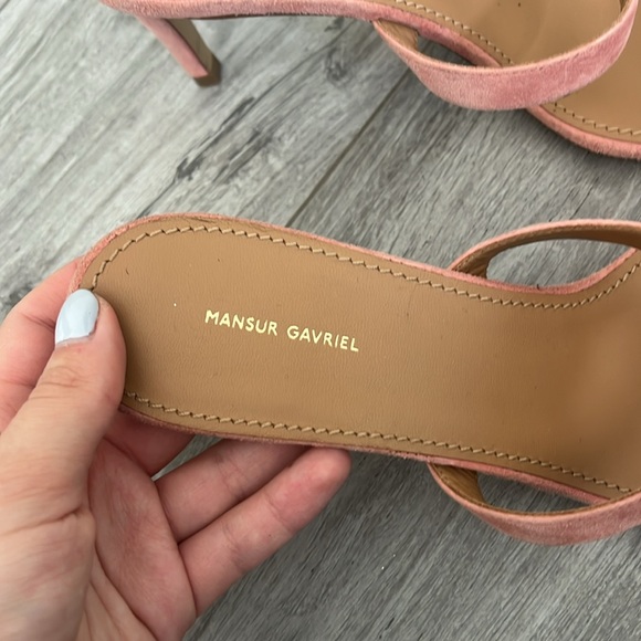 New!! Mansur Gavriel pink suede heels - Picture 2 of 4